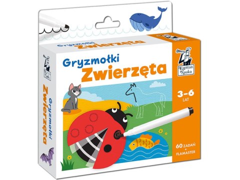 Kapitan Nauka Karty do rysowania Gryzmołki Zwierzęta 3-6l KS0686