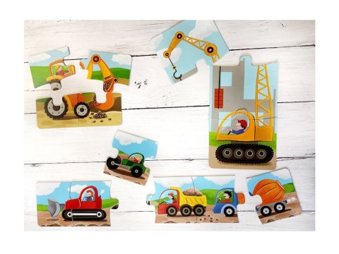 Kapitan Nauka Układanki Malucha Plac budowy puzzle 18m+ KS0679