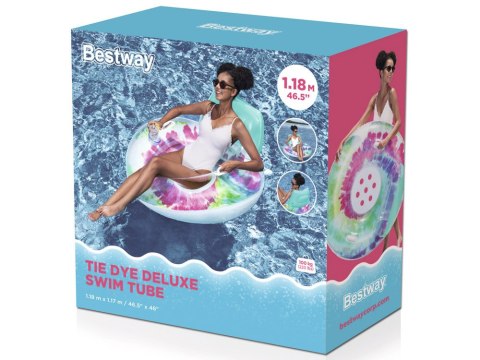 Bestway Bestway Dmuchane koło do pływania z oparciem + uchwyty 43637