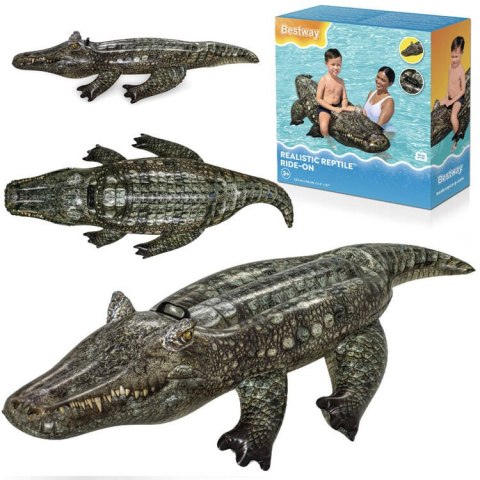 Bestway Bestway Dmuchany materac do wody z uchwytami KROKODYL 193x94cm 41478