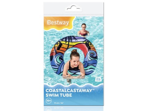 Bestway Bestway dmuchane Koło do pływania z uchwytami 91 cm 10 + 36350