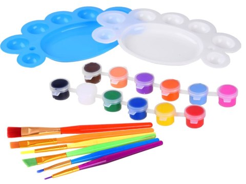 JOKOMISIADA Fartuszek do malowania 27 el. farby pędzle ZA4422