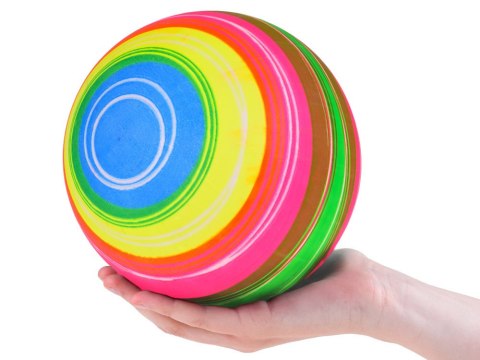 JOKOMISIADA Gumowa Tęczowa Piłka do zabawy dla dzieci SP0714