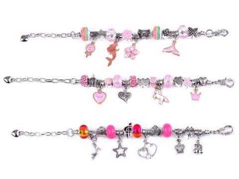 JOKOMISIADA Koraliki w szkatułce zawieszki charmsy zrób to sam bransoletka ZA4384