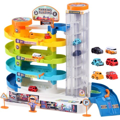 JOKOMISIADA Parking tor dla autek elektryczna winda 6 autek naklejki ZA4376