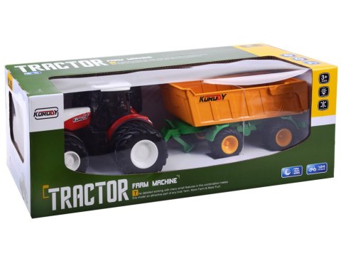 JOKOMISIADA Traktor na pilota gumowe koła + przyczepa RC0601