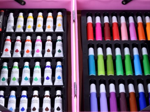 JOKOMISIADA Zestaw artysty Pisaki Farby w kuferku 147el AP0002