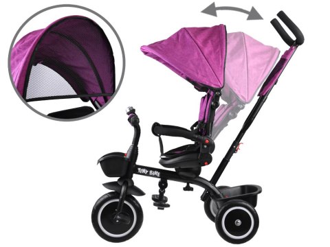 Tiny Bike Rowerek trójkołowy Tiny Bike 3w1 różowy z daszkiem SP0650