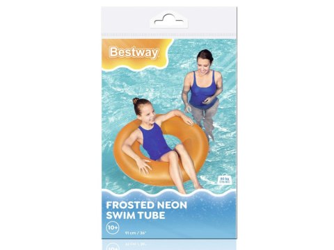 Bestway Bestway Duże koło do pływania NEON POMARAŃCZOWE 91cm 36025