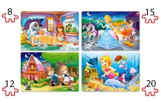 Castorland Puzzle 4w1 8,12,15,20-el Beautiful Fairy Tales