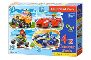 Castorland Puzzle 4w1 8,12,15,20-elementów Ride for Fun