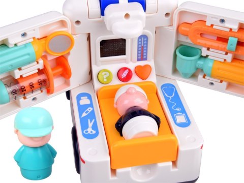 Hola Interaktywne Autko Ambulans + akcesoria z ludzikami Dźwięk Światło ZA4540