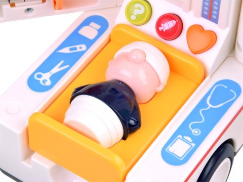 Hola Interaktywne Autko Ambulans + akcesoria z ludzikami Dźwięk Światło ZA4540