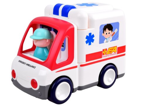 Hola Interaktywne Autko Ambulans + akcesoria z ludzikami Dźwięk Światło ZA4540