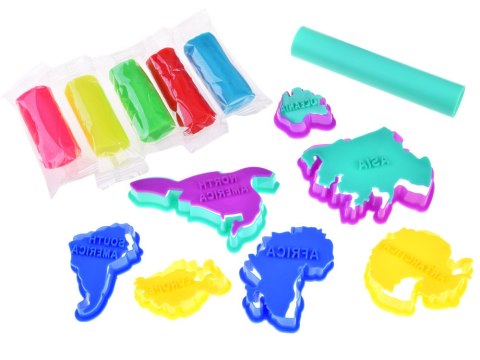 JOKOMISIADA Edukacyjny zestaw masa plastyczna kontynenty MAPA ŚWIATA foremki ZA4650