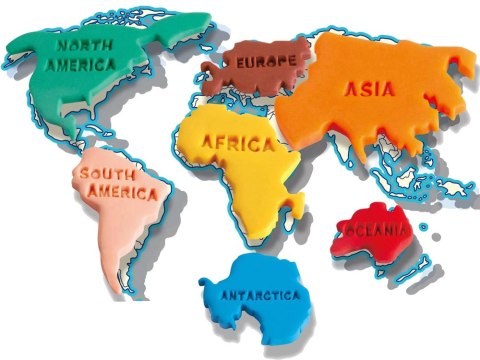 JOKOMISIADA Edukacyjny zestaw masa plastyczna kontynenty MAPA ŚWIATA foremki ZA4650