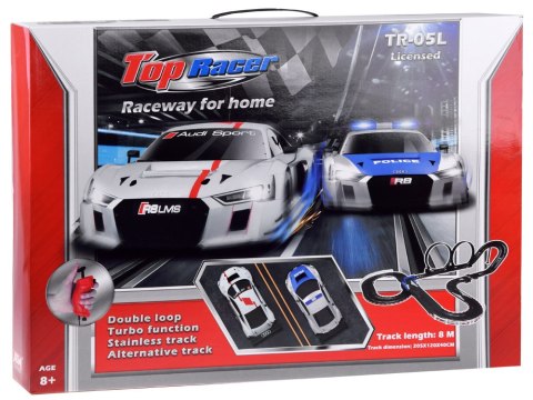 JOKOMISIADA Elektryczny Tor wyścigowy rajdowy samochodowy 2 auta AUDI trasa 8m RC0620
