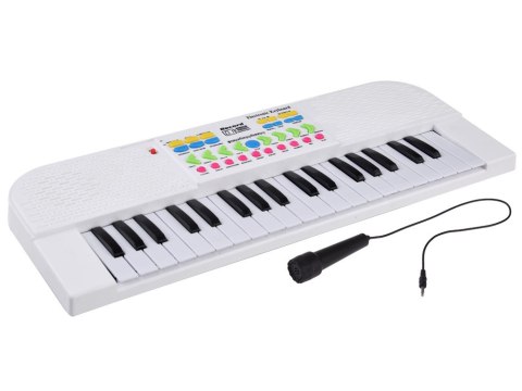 JOKOMISIADA Organki mini keyboard zabawka dla dzieci 37 klawiszy mikrofon IN0160