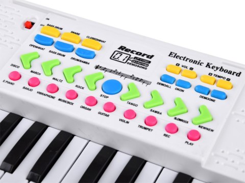 JOKOMISIADA Organki mini keyboard zabawka dla dzieci 37 klawiszy mikrofon IN0160