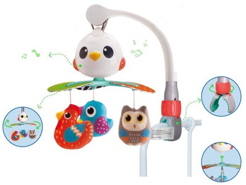 JOKOMISIADA Urocza grająca Karuzela dla niemowląt 3w1 ZA4537