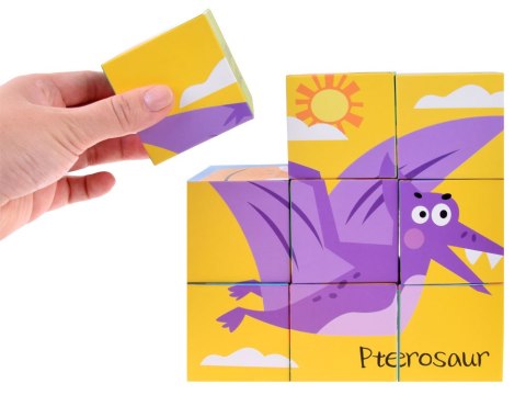 JOKOMISIADA Duże Klocki Dinozaury układanka 6 obrazków ZA4729