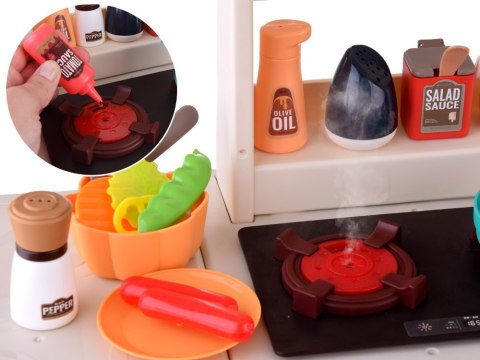 JOKOMISIADA Kuchnia efekt gotowania para dźwięk światło lodówka garnki 63el ZA4667