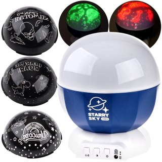 JOKOMISIADA Lampka projektor RBG dinozaury jednorożce Halloween 3 wzory muzyka ZA4700