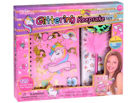 JOKOMISIADA Magiczny Sekretny Pamiętnik JEDNOROŻEC + długopis naklejki ZA4796