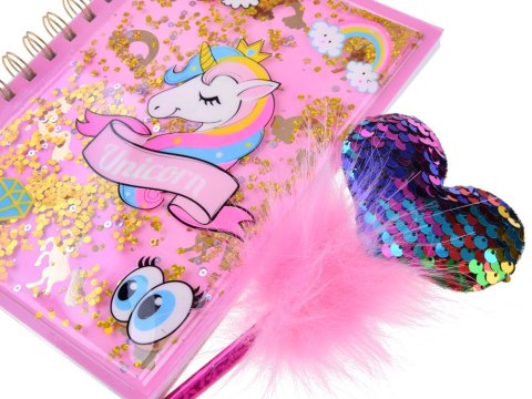 JOKOMISIADA Magiczny Sekretny Pamiętnik JEDNOROŻEC + długopis naklejki ZA4796
