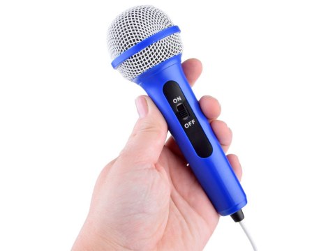 JOKOMISIADA Muzyczny głośnik niebieski Boombox dla dzieci z mikrofonem IN0167