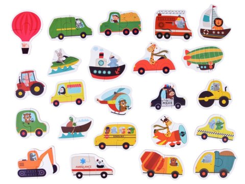 JOKOMISIADA Puzzle układanka 23 ele Pojazdy Samochody maszyny budowlane ZA4750