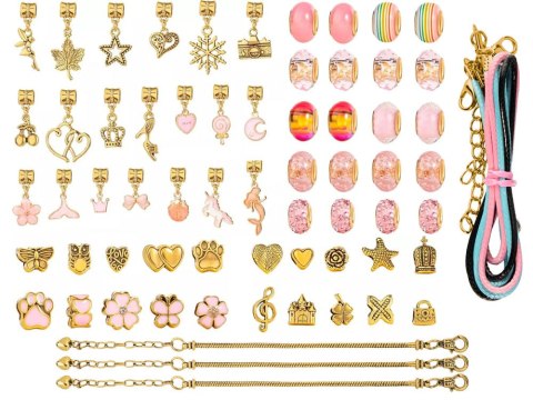 JOKOMISIADA Zestaw do robienia bransoletek koraliki zawieszki charmsy ZA4692