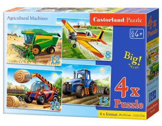Castorland Puzzle 4w1 8,12,15,20-ele. Agricultural Machines