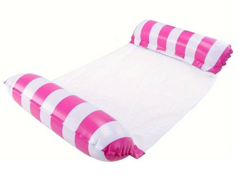 JOKOMISIADA Dmuchany różowy Materac do pływania Hamak wodny na basen i plażę SP0758