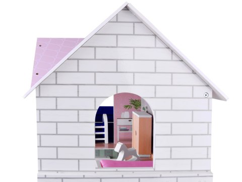 JOKOMISIADA Domek drewniany dla lalek + basen winda mebelki ZA4835