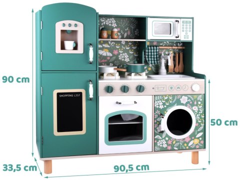 JOKOMISIADA Duża kuchnia drewniana retro vintage lodówka pralka akcesoria ZA4833