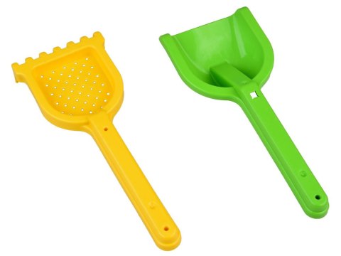 JOKOMISIADA Duży Zestaw do Piasku wiaderko grabki kołowrotek foremki 9 ele ZA4950