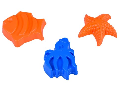 JOKOMISIADA Duży Zestaw do Piasku wiaderko grabki kołowrotek foremki 9 ele ZA4950