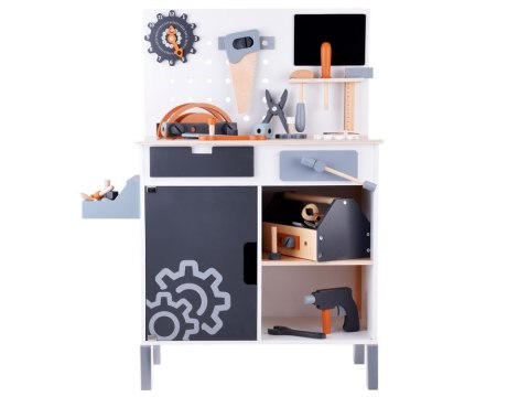 JOKOMISIADA Duży warsztat drewniany + narzędzia i skrzynka dla majsterkowicza ZA4836