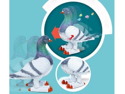 JOKOMISIADA Interaktywny Gołąb chodzi gra świeci śmieszna zabawka ZA4825