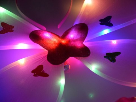 JOKOMISIADA Jasno rózowyświecący Kostium dla Małej wróżki Skrzydełka Motyl bal ZA4805 JR