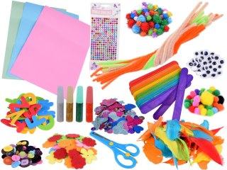 JOKOMISIADA Kreatywny MEGA zestaw do prac plastycznych oczka piórka filc ZA4822