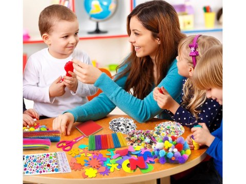 JOKOMISIADA Kreatywny MEGA zestaw do prac plastycznych oczka piórka filc ZA4822