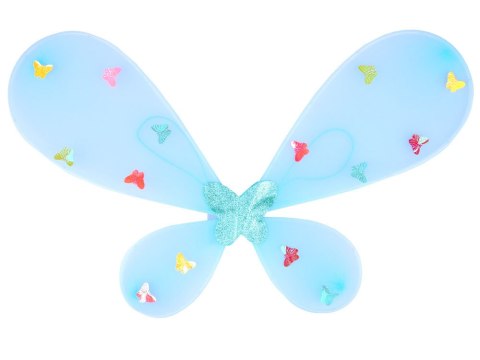 JOKOMISIADA Niebieski świecący Kostium dla Małej wróżki Skrzydełka Motyl bal ZA4805 NI