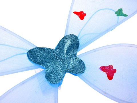 JOKOMISIADA Niebieski świecący Kostium dla Małej wróżki Skrzydełka Motyl bal ZA4805 NI