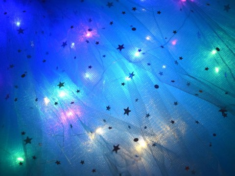 JOKOMISIADA Niebieski świecący Kostium dla Małej wróżki Skrzydełka Motyl bal ZA4805 NI