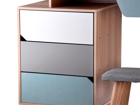 JOKOMISIADA Nowoczesna drewniana Toaletka lustro taboret dla dziewczynki dzieci ZA4828