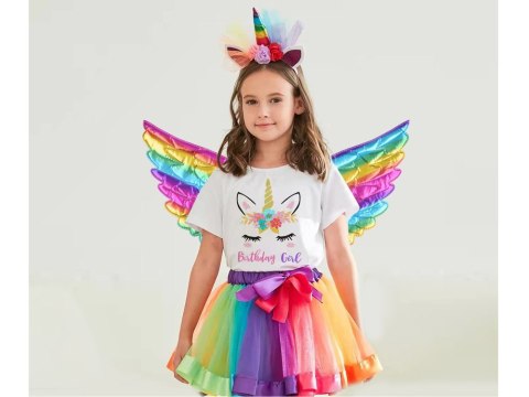 JOKOMISIADA Strój Jednorożec spódniczka skrzydełka bal przebranie na karnawał ZA4804