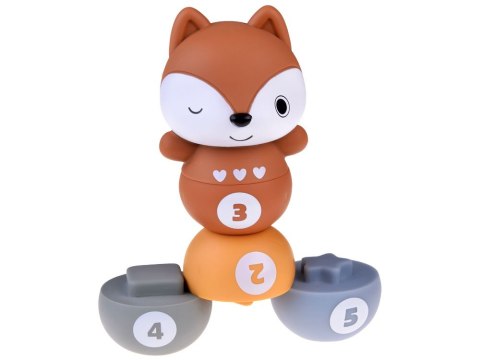 JOKOMISIADA Zestaw gumowych zwierzaków kręgle sensoryczne piłka ZOO dla dzieci ZA4818