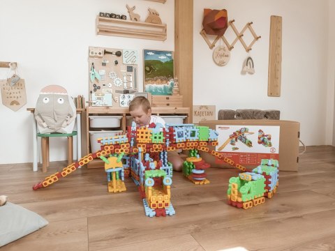 Marioinex Marioinex Klocki wafle Dworzec kolejowy 433-elementy karton ZA4897